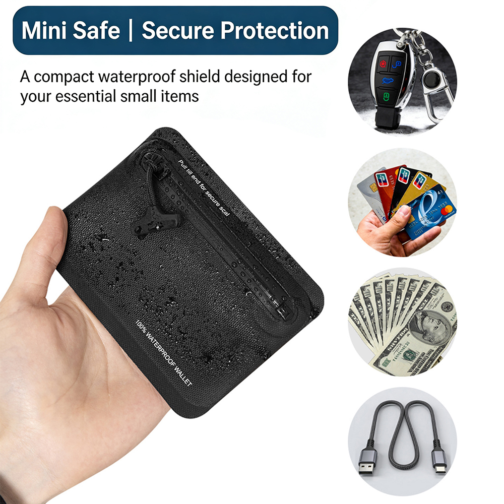 100% Waterproof Zipper Coin Pu – обзор и цена Leather Edc. Carry Pouch