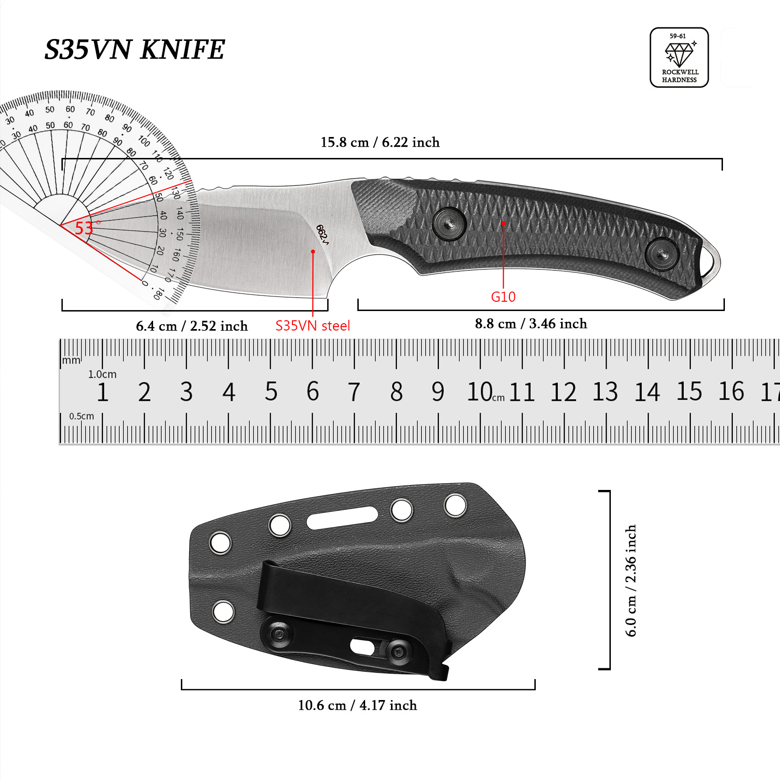 EDC Outdoor Multitool Portable – обзор и цена Edc Fixed Blade Deep Carry