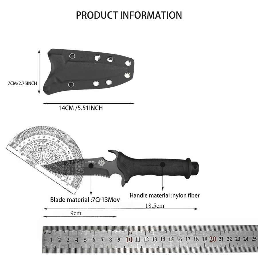 High-hardness Straight Knife 7 – обзор и цена Edc Fixed Blade Deep Carry