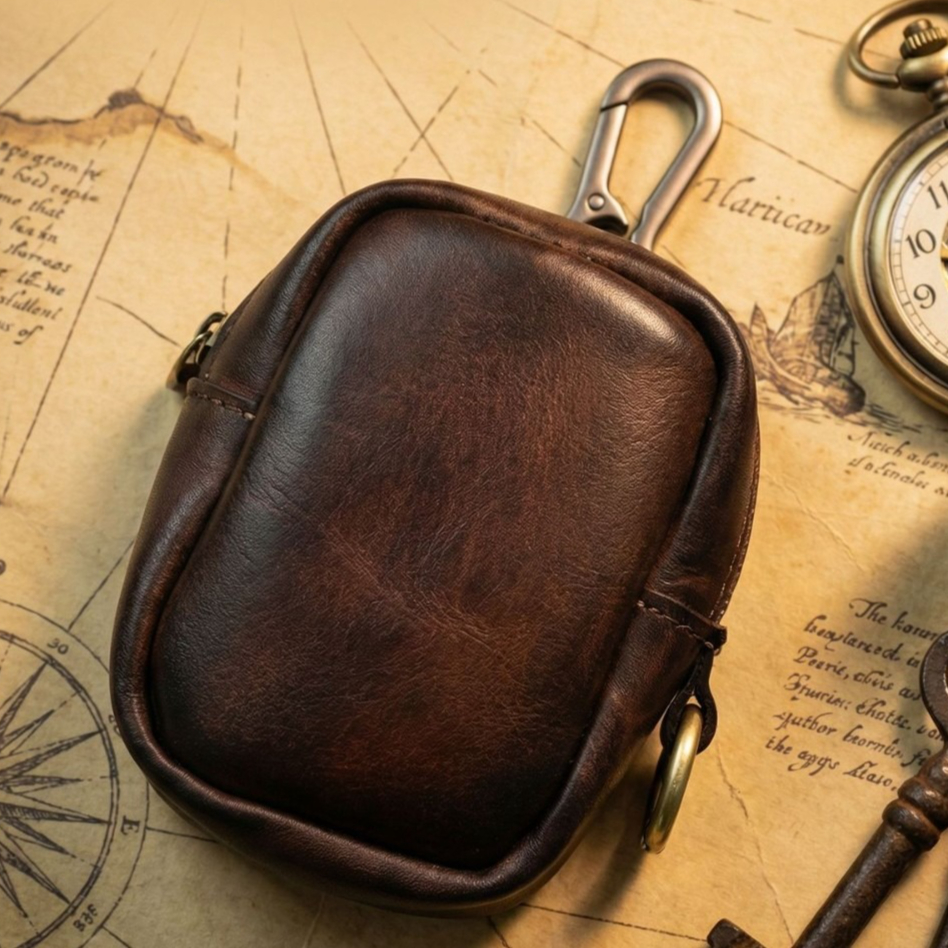 Rugged Vintage Leather Mini Cl – обзор и цена Leather Edc. Carry Pouch