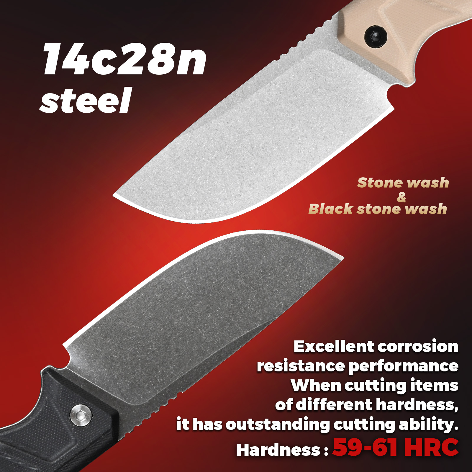 SDOKEDC 14C28N Steel EDC Utili – обзор и цена Edc Fixed Blade Deep Carry