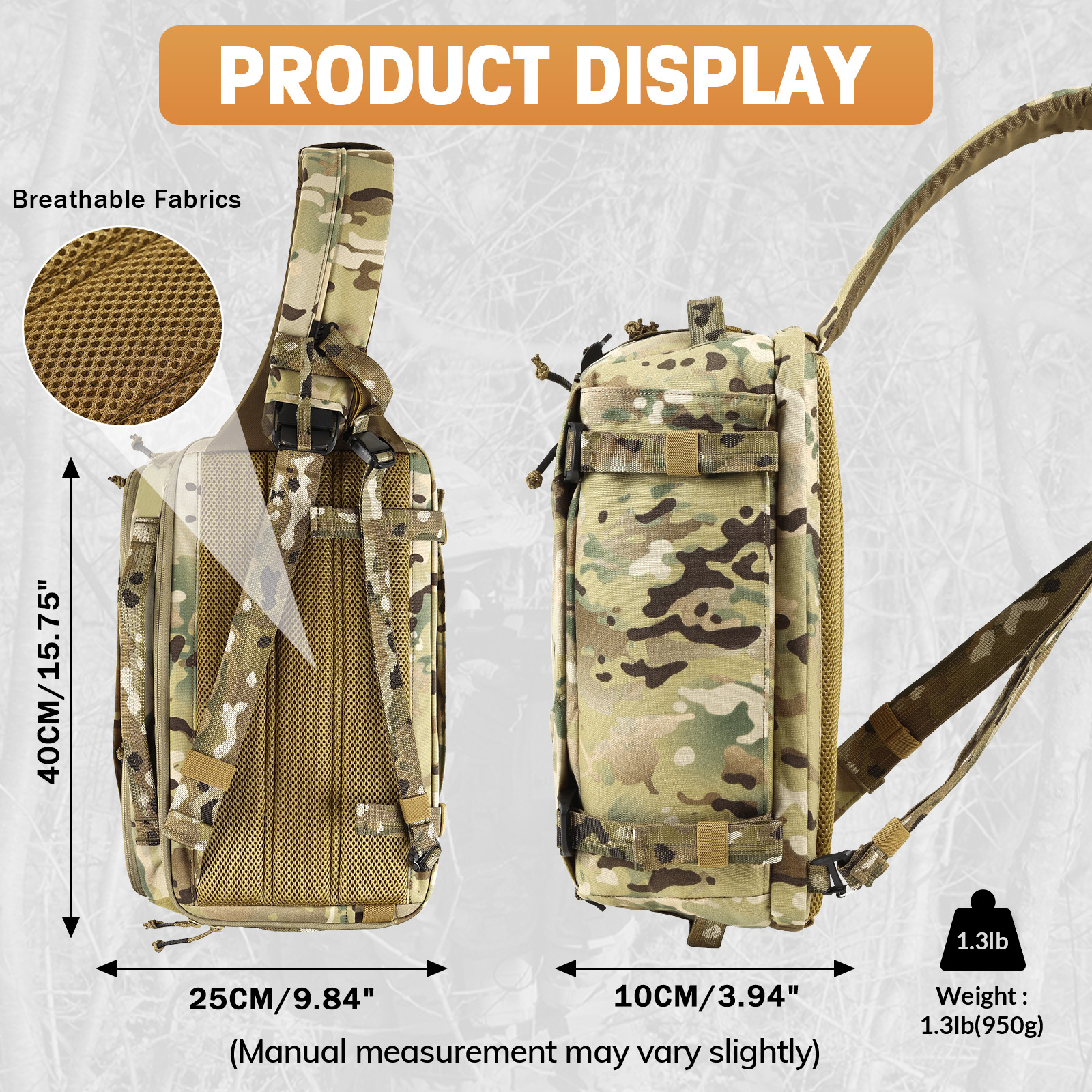 VOTAGOO 13L Tactical Sling Bag – обзор и цена Edc Concealed Carry Bag